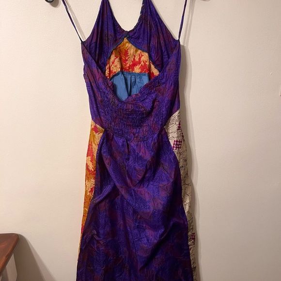 Rich Silky Halter Dress M - Picture 5 of 5